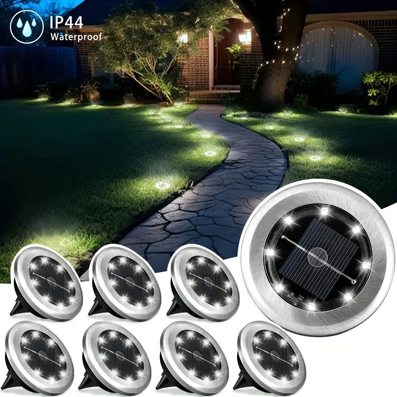8 Solar Disk Light Outdoor Underground