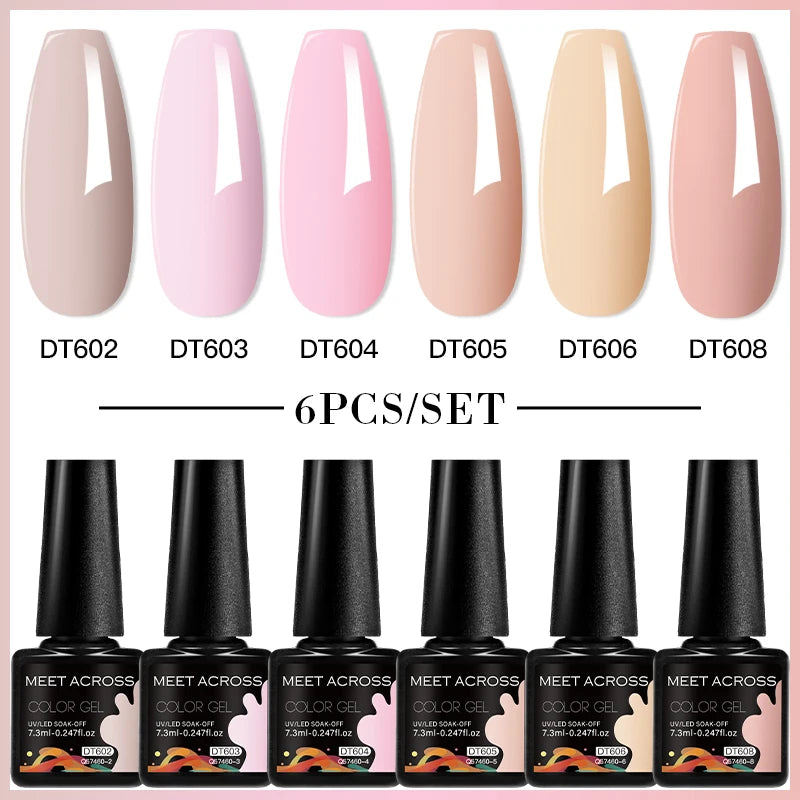 6pc Nail Gel Polish Set