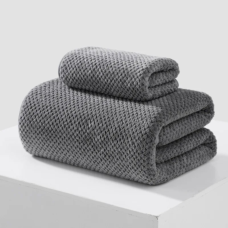 Fleece Bath Towel 3pc Set