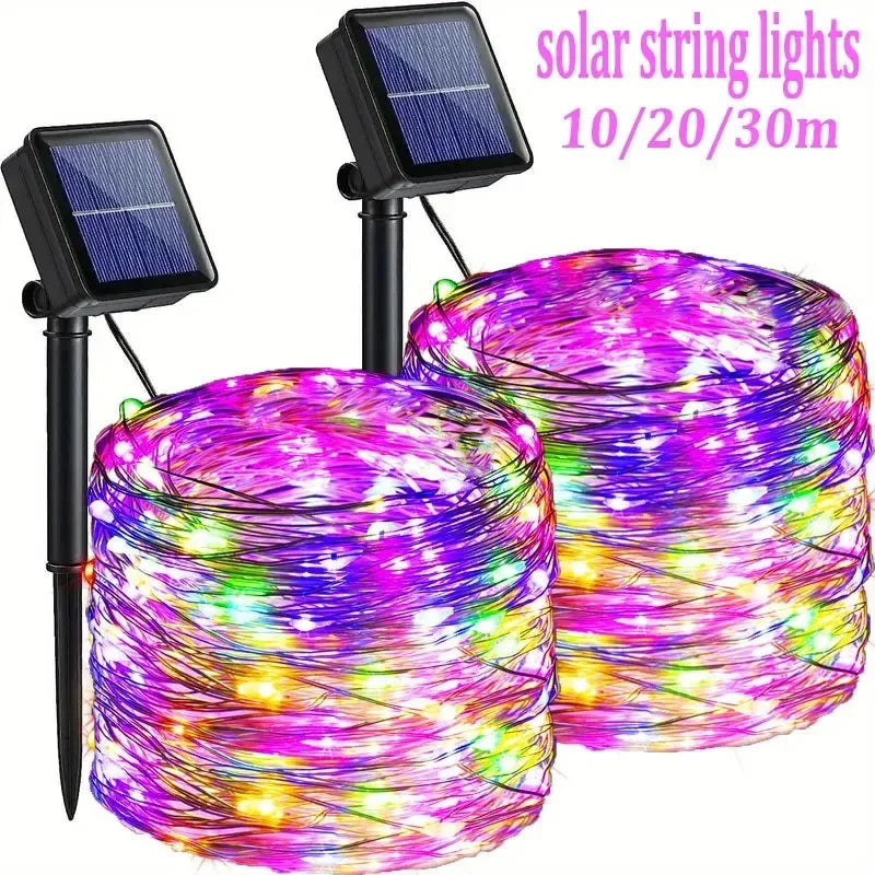 Solar Garden Lights String Lights, 8 Modes