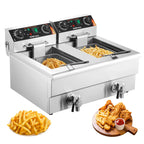 12L Electric Deep Fryer w/ Removable Tanks