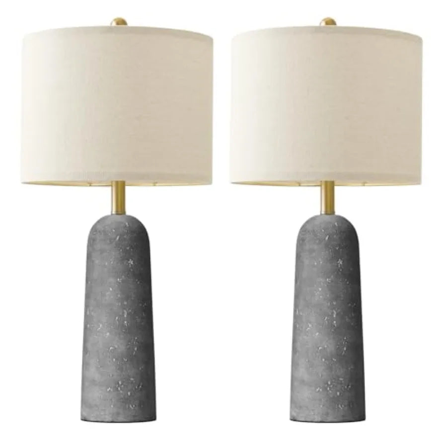 (2) Resin Lamp/ Natural Stone Look