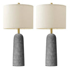 (2) Resin Lamp/ Natural Stone Look