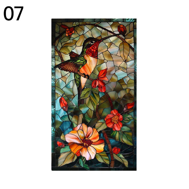 Retro Painted Printed Stained Glass Film