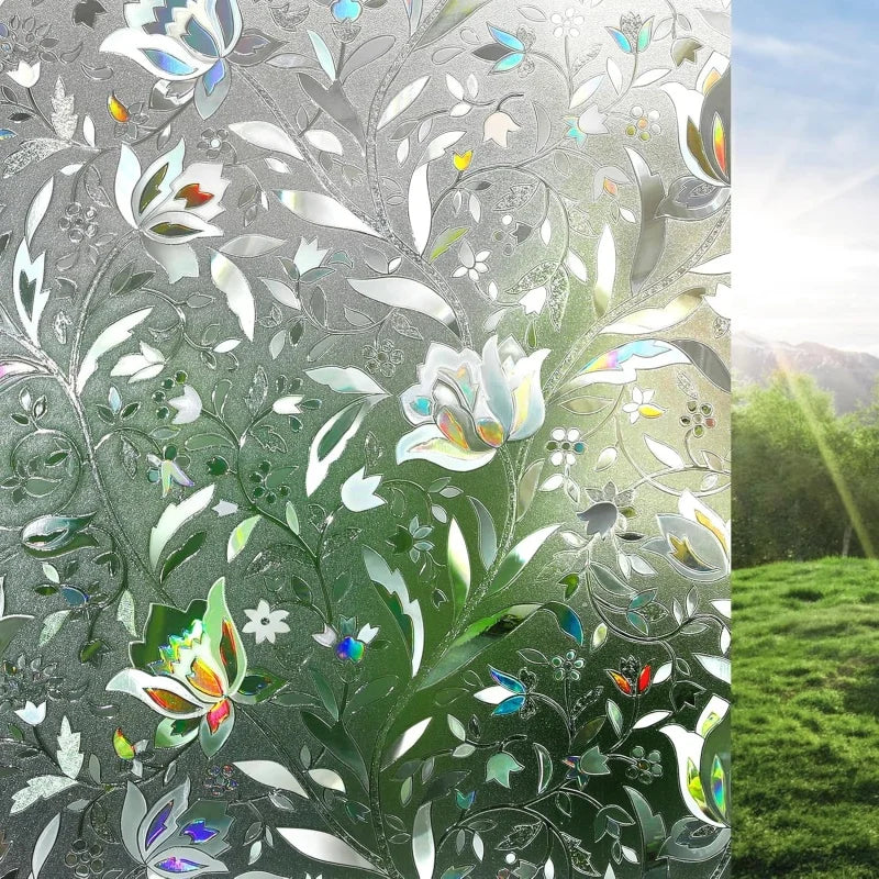 Tulip Frosted Window Privacy Film, Static Cling