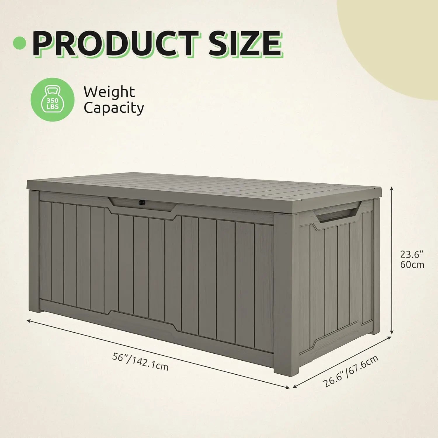 120-Gallon Deck Box, Lockable Lid