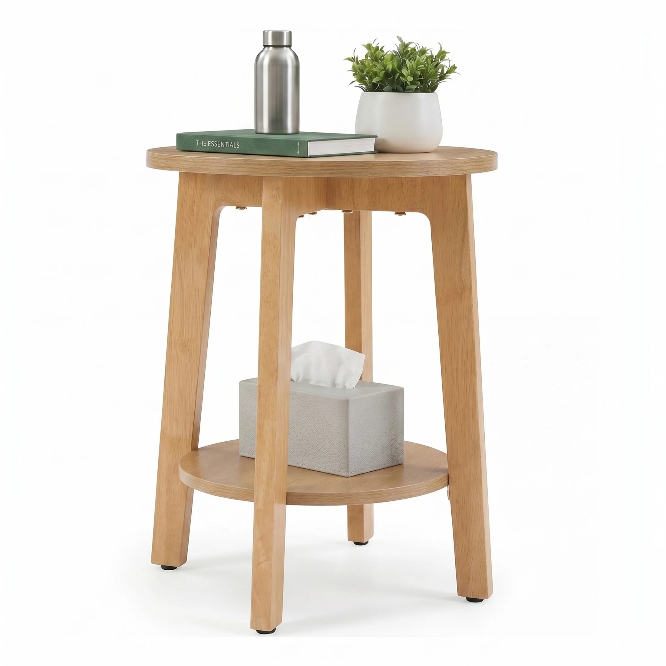 Wood Round Side Coffee Table