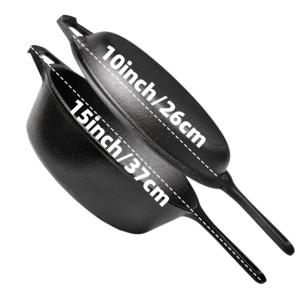 3PCS Pre-Seasoned  Iron Skillet Set