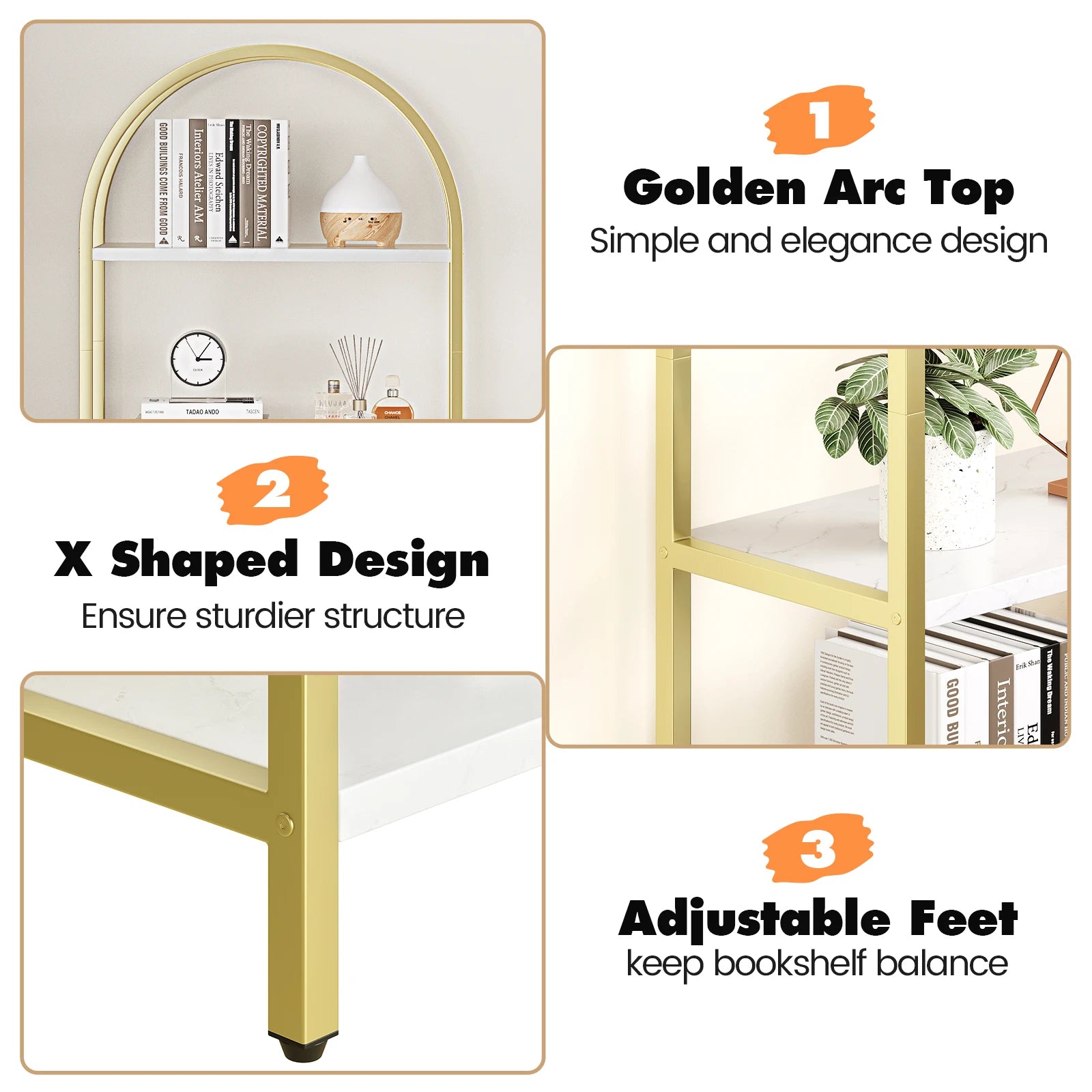 5 Tier Wooden Bookcase