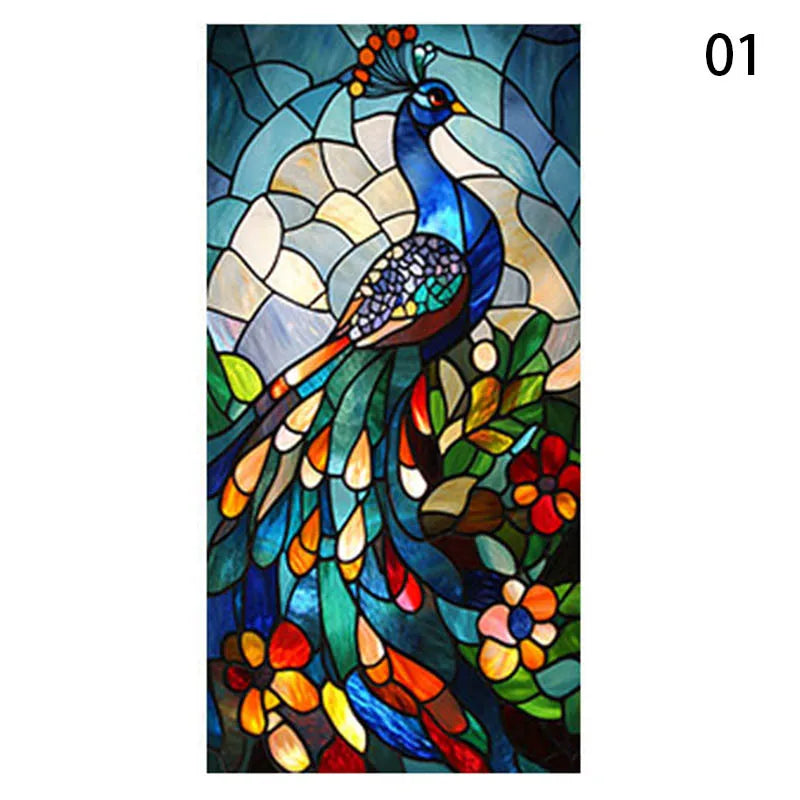 Peacock Pattern Art Window Film