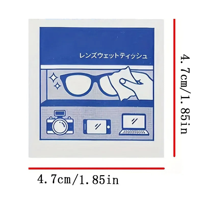 100 Disposable Eyeglass Cleaning Wipes
