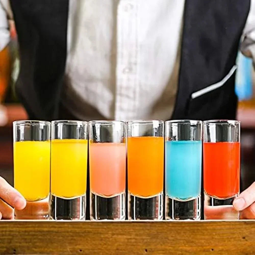 12  Clear Heavy Shot Glasses, 2 oz