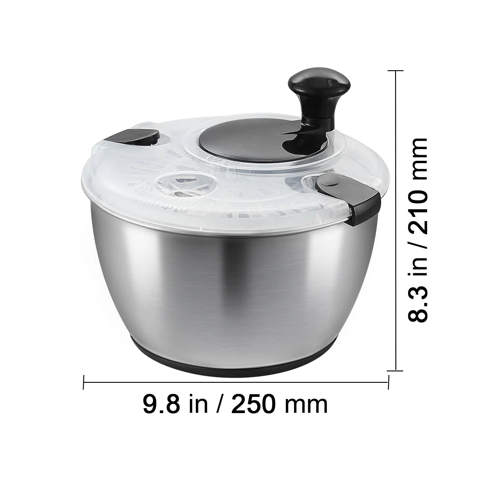 Stainless Steel Salad Spinner 4.75Qt