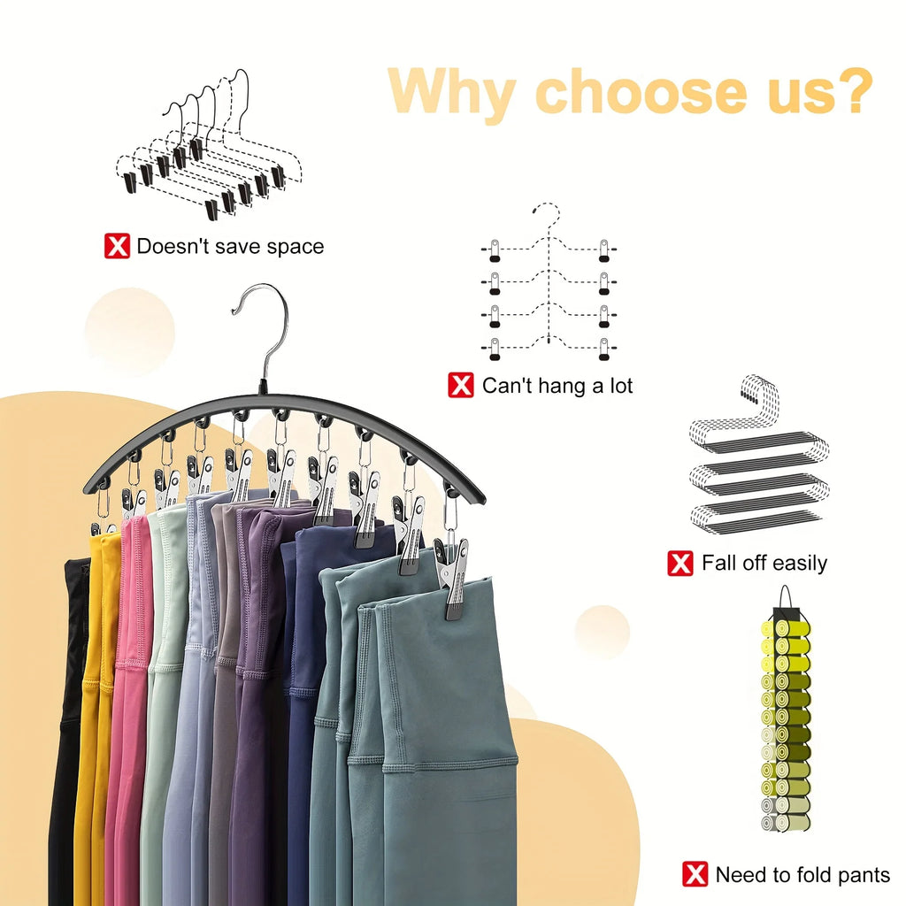 Curved Shape Hanger, 10 Hanger Clips