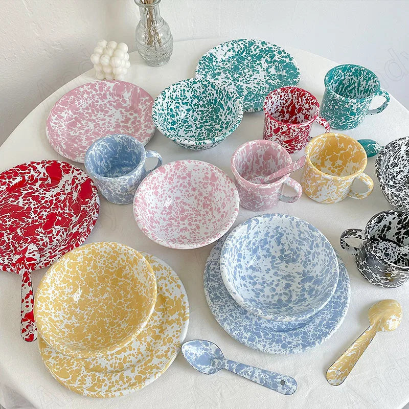 European Enamel Dinner Set