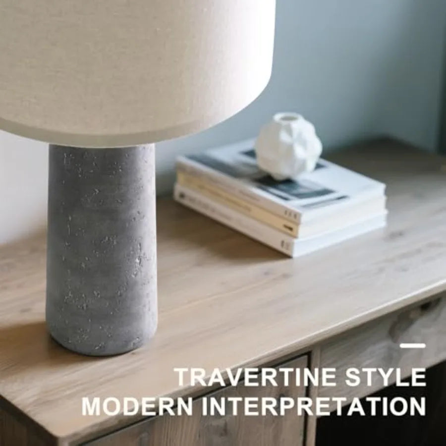 (2) Resin Lamp/ Natural Stone Look