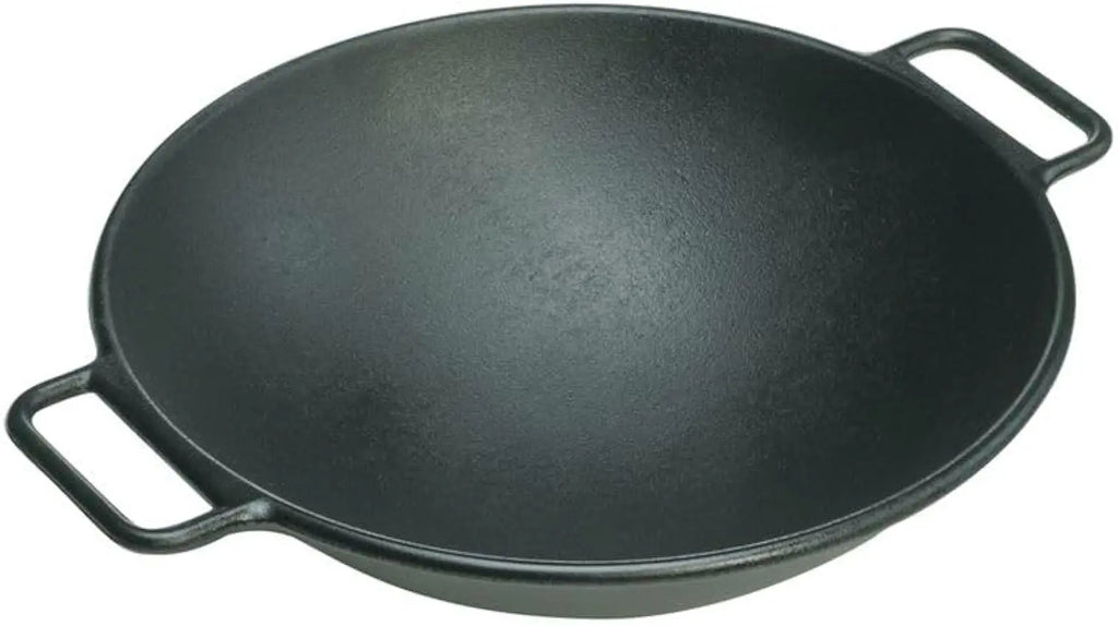 14 Inch Seasoned Cast Iron Wok