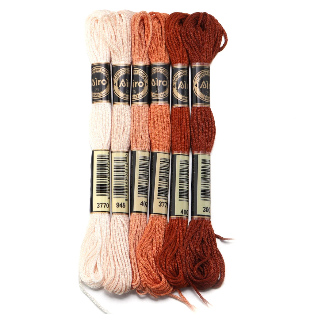 6pcs/lot Colorful Polyester Embroidery Thread