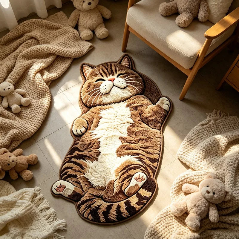 Tabby Cat Pattern Rug