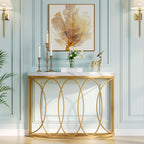 Half Moon Gold Console Table