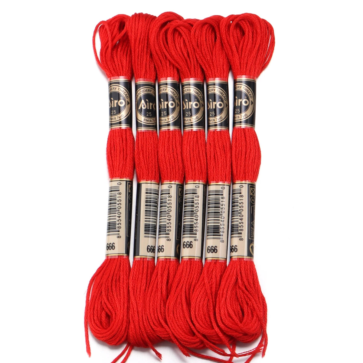 6pcs/lot Colorful Polyester Embroidery Thread