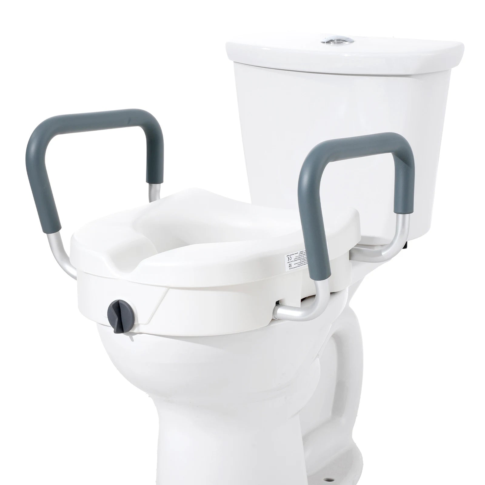 Raised Toilet Seat  Round , Elongated Toilet, Twist Lock