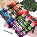 6pcs/lot Colorful Polyester Embroidery Thread