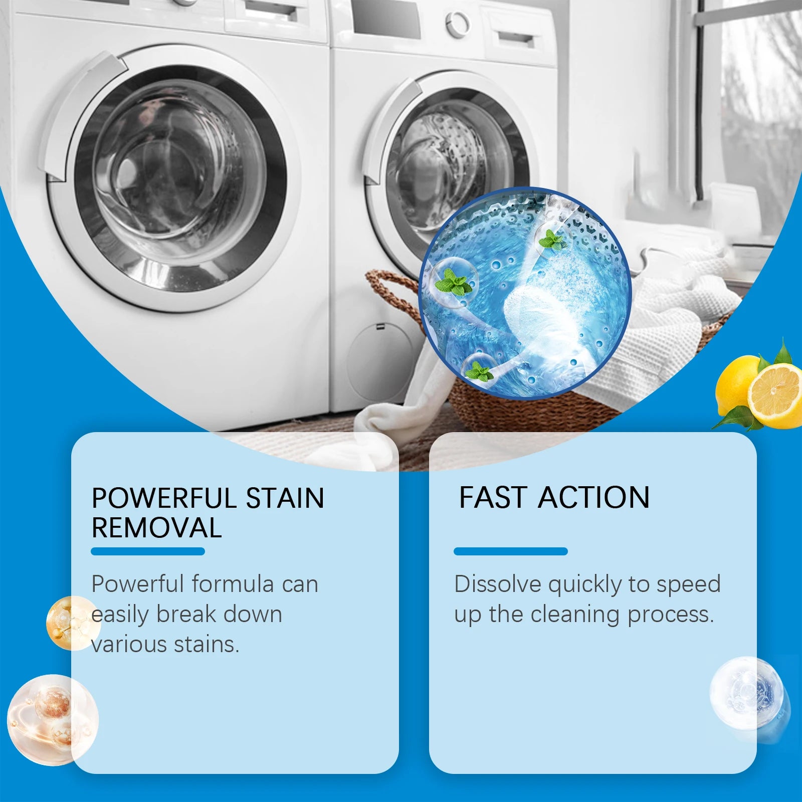 12PCS Washing Machine Cleaning Tablets