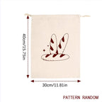 Linen Bread Reusable Drawstring Bag