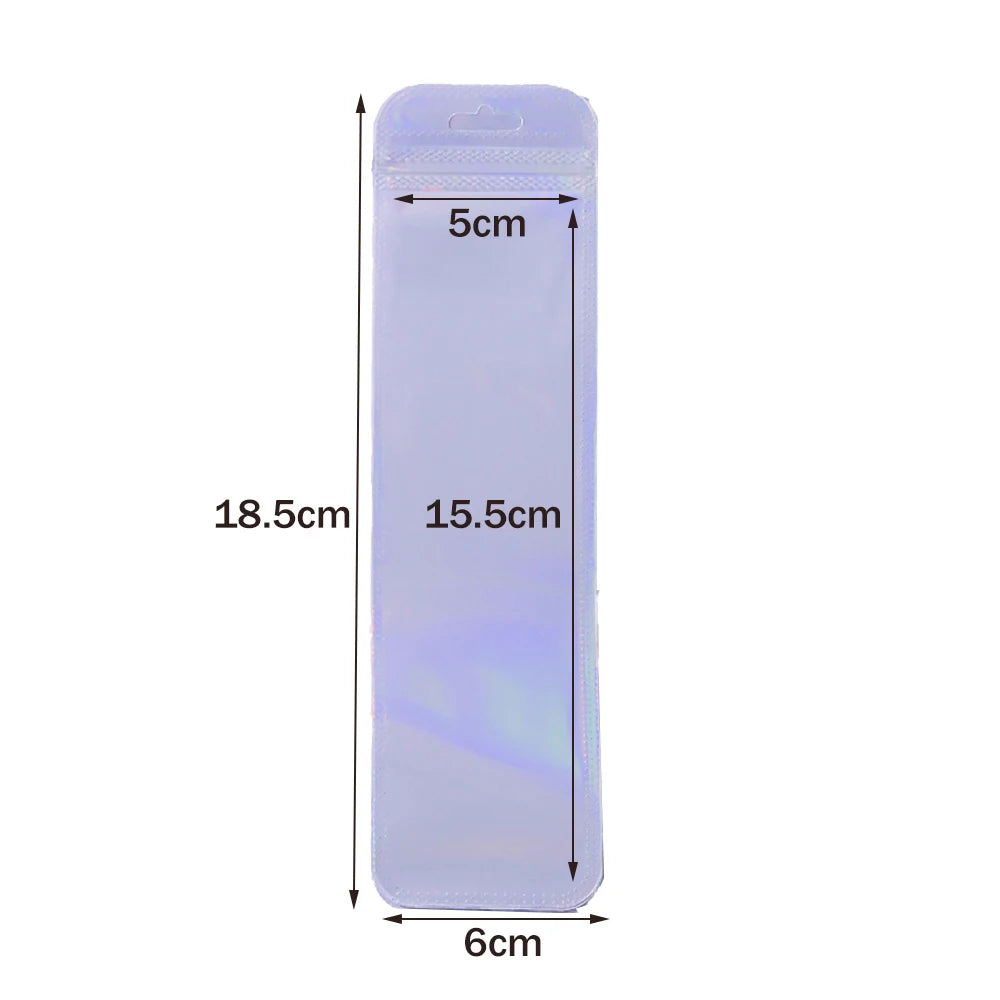 50pcs Holographic Zipper Small Food Storage