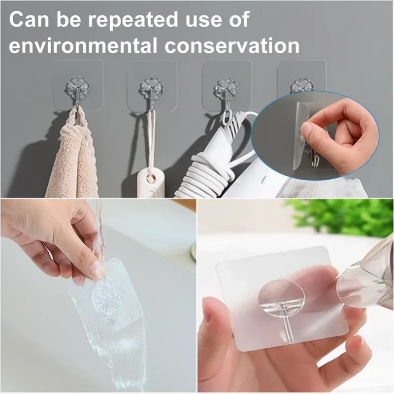 10 strong self-adhesive hooks