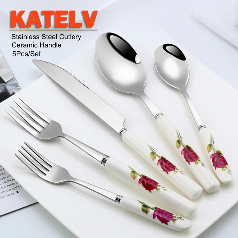 Ceramic Handle Tableware Set