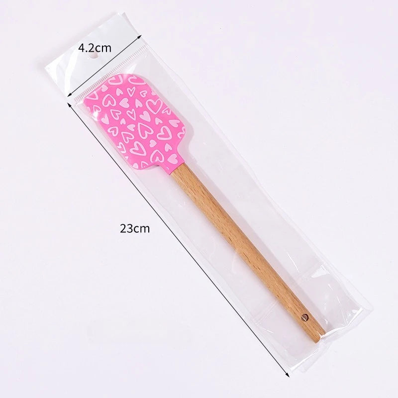 Silicone Spatula Set with Wooden Handles