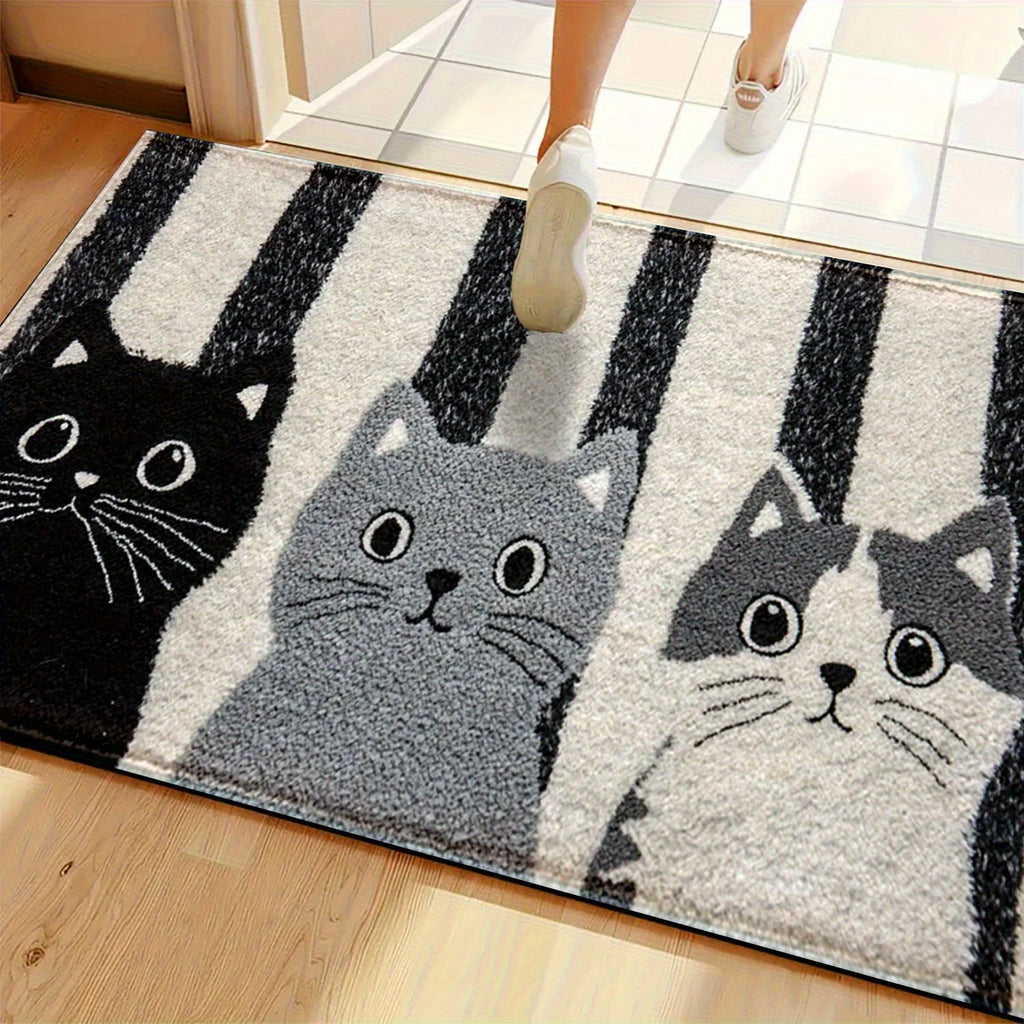 Striped Cat Carpet Doormat