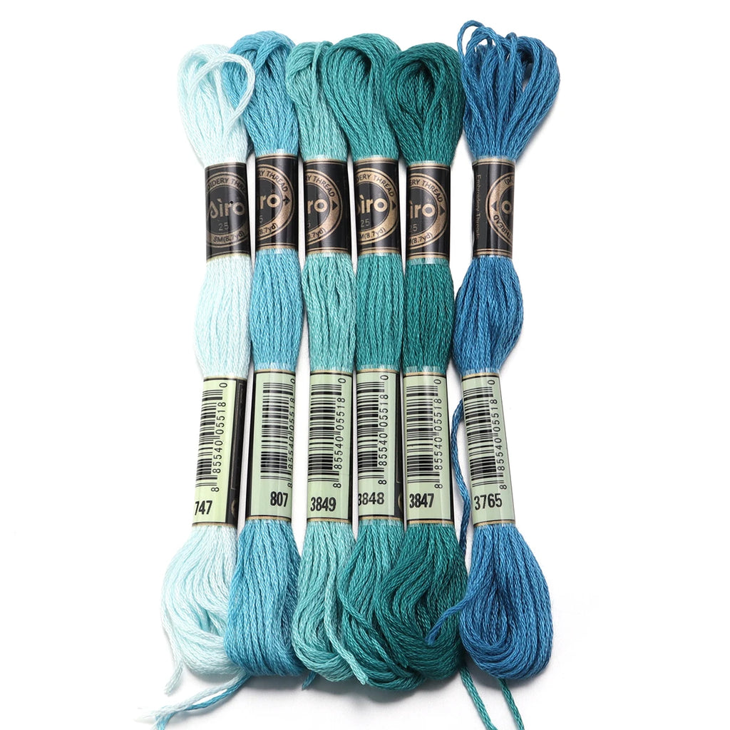 6pcs/lot Colorful Polyester Embroidery Thread