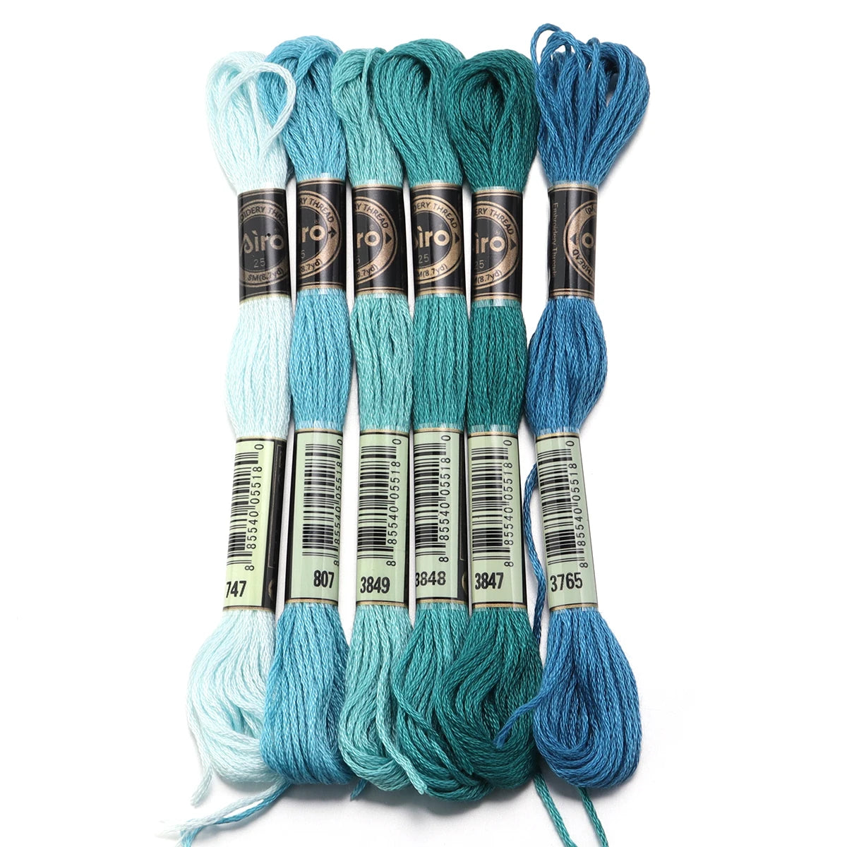 6pcs/lot Colorful Polyester Embroidery Thread