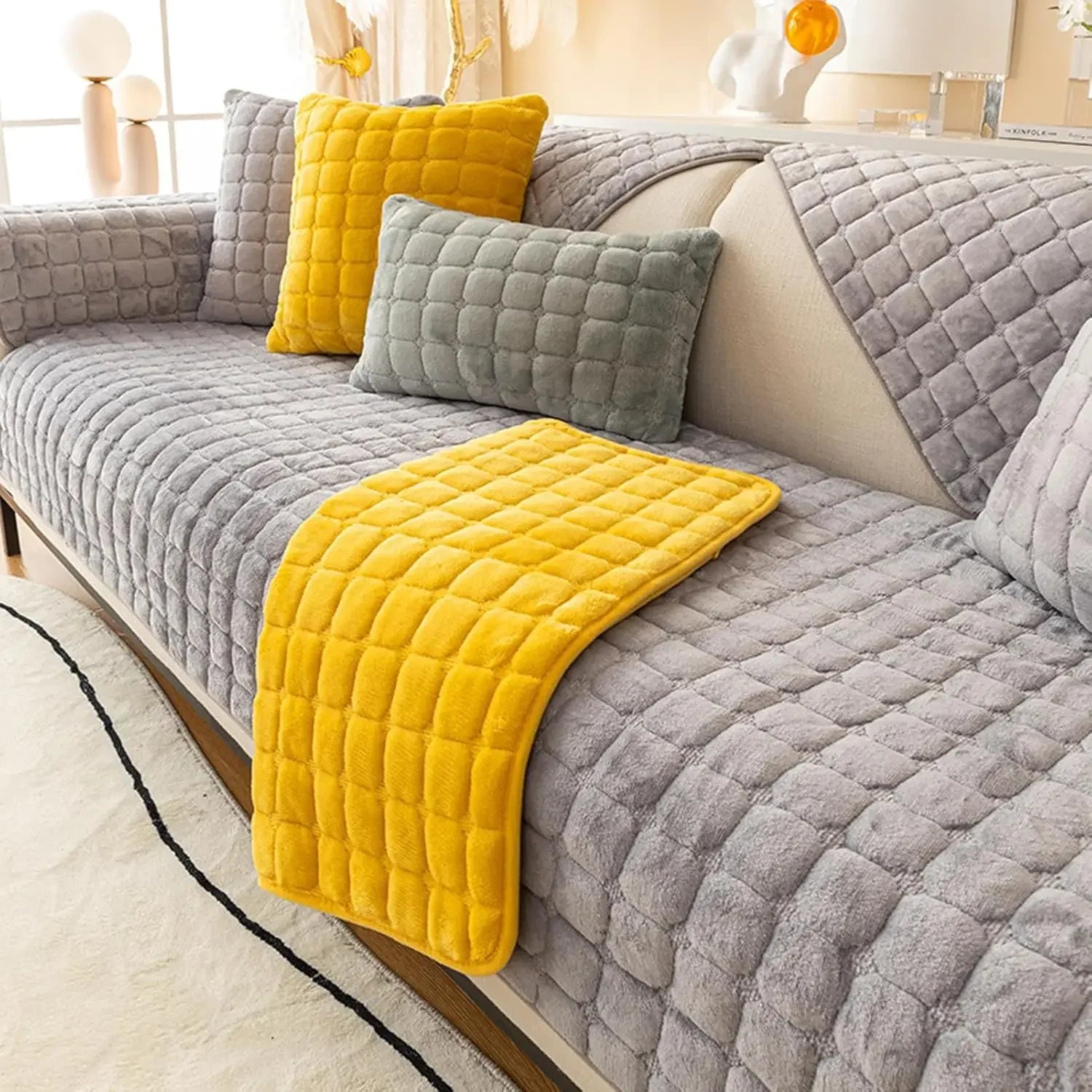 Flannel Quilted Sofa Covers