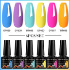 6pc Nail Gel Polish Set