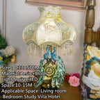 European Clock Peacock Lamp