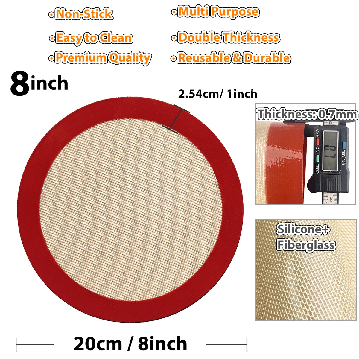 1/2PCS Silicone Baking Mats for Oven