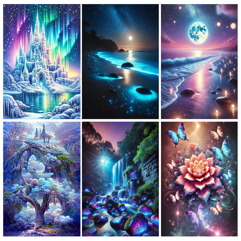 6 Scenery Diamond Painting Art Kits
