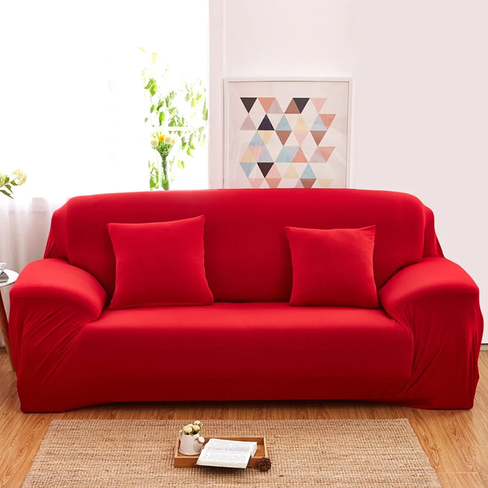 Solid Color Sofa Covers, Elastic