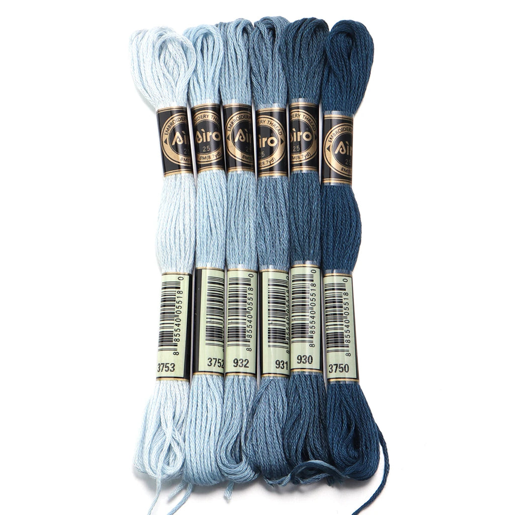6pcs/lot Colorful Polyester Embroidery Thread