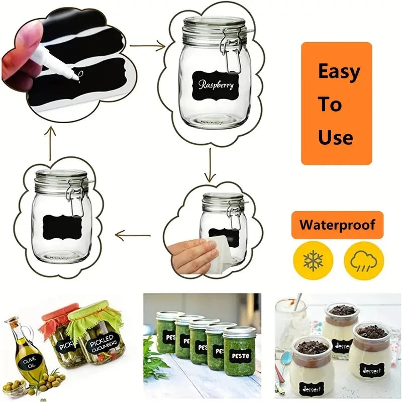 120Pcs  Blackboard , Erasable Pen,  Chalkboard Labels