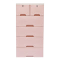 Pink Storage Cabinet/ 6 Drawers/ Lock