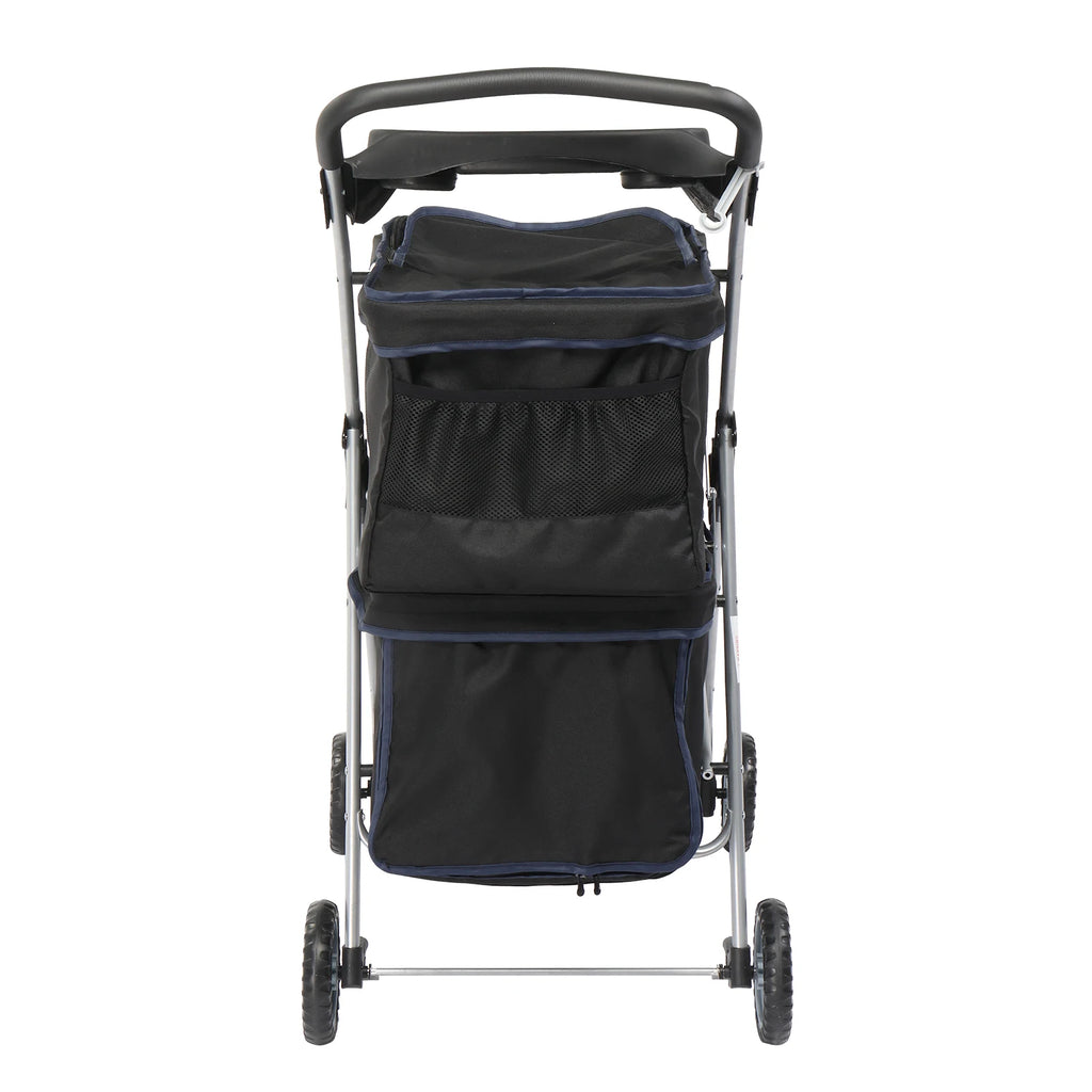 Pet Stroller for 2, Double 4-Wheel