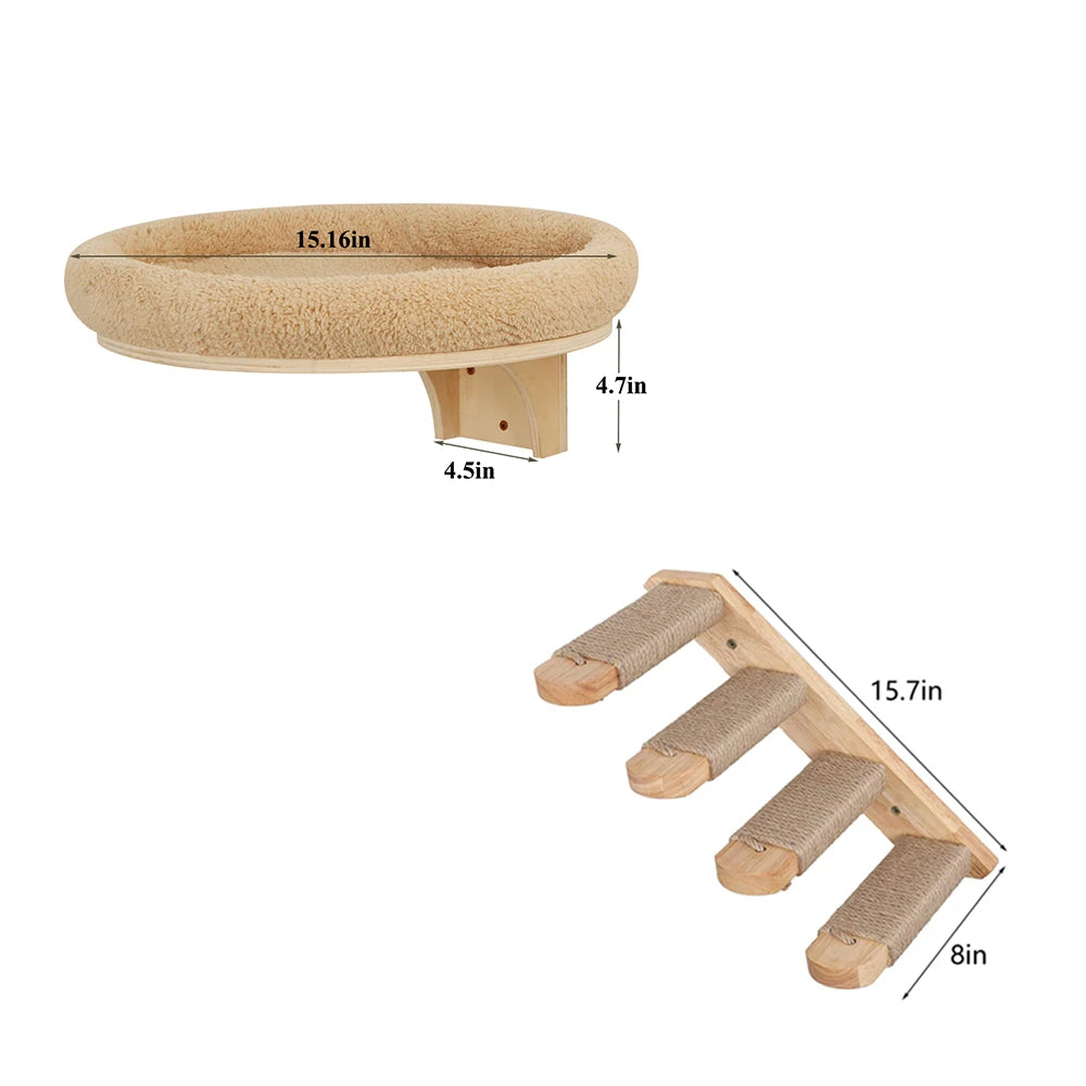 Wall Mounted Ladder /Cat Hammock