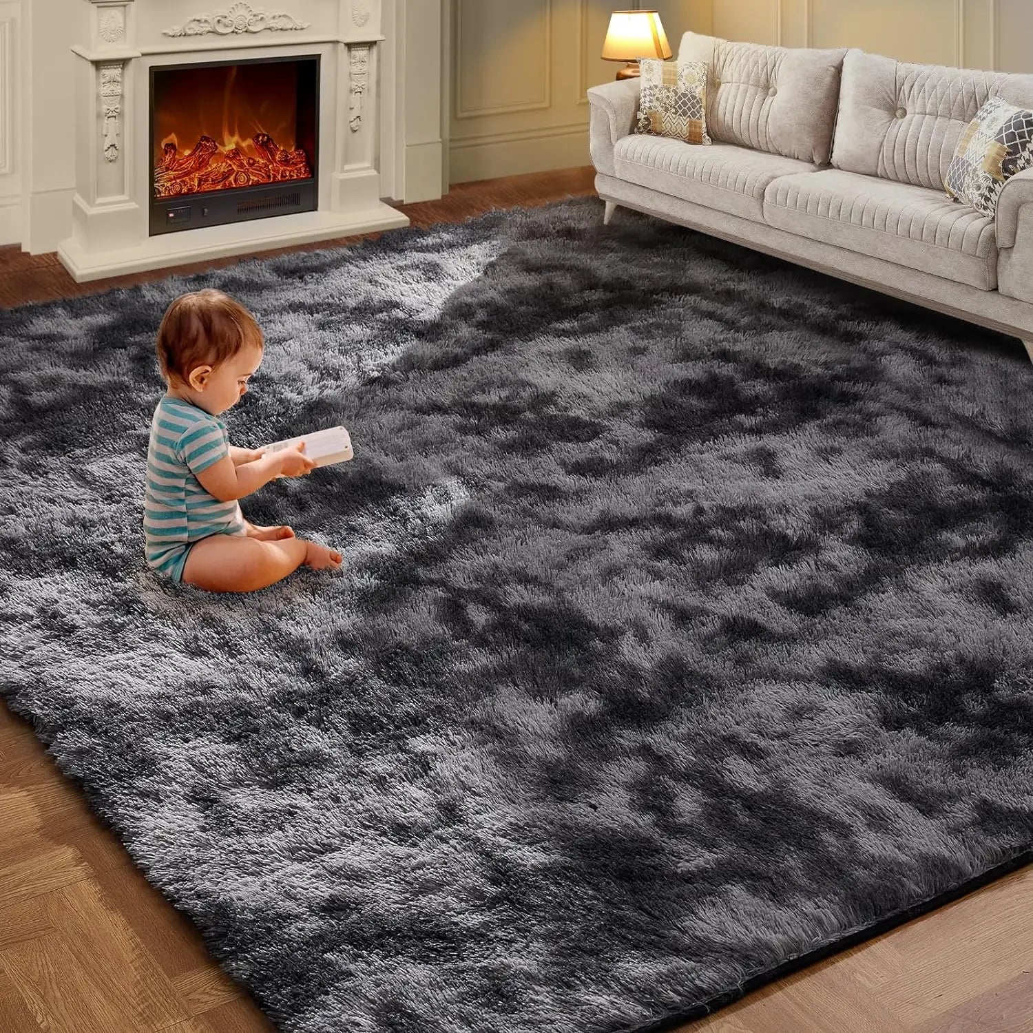 Tie-Dye Plush Carpet