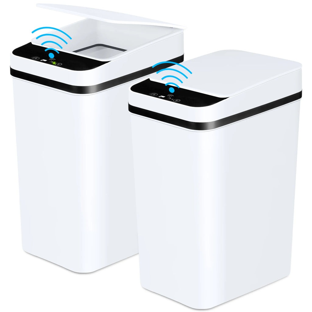 2- 12L Bathroom Automatic Trash Cans/ Touchless