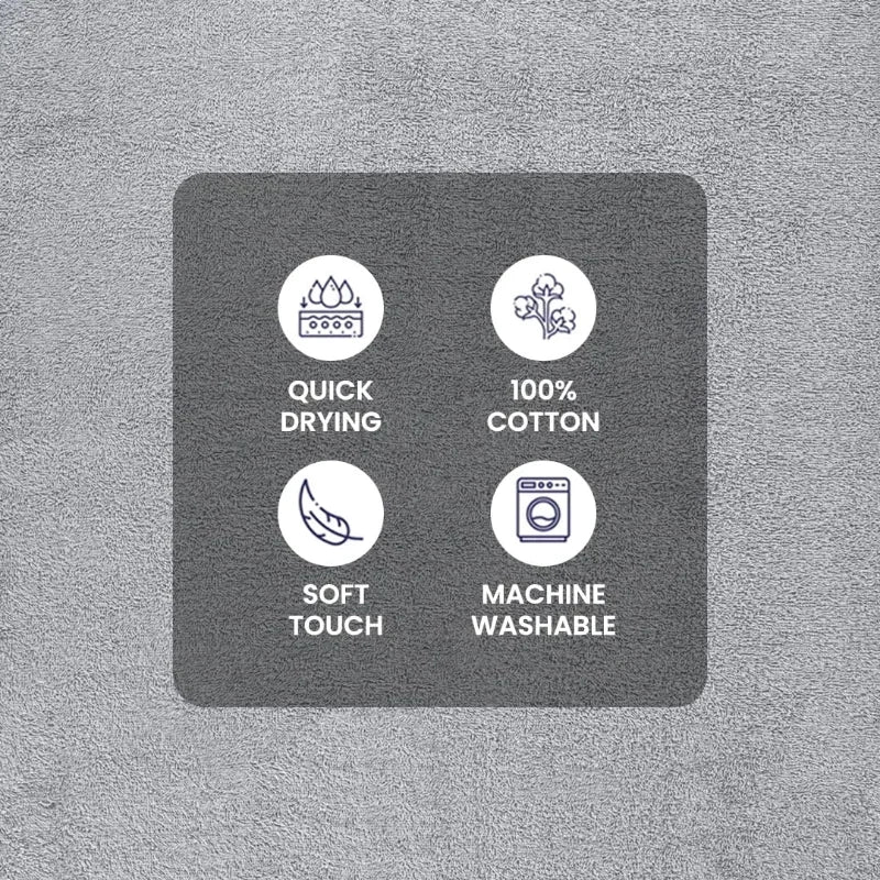 10 Piece Towel Set, Grey